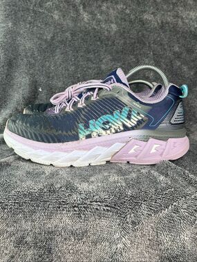 HOKA ONE ONE Arahi Women's Stability Running Shoes - Medieval Blue/Lavender - Si